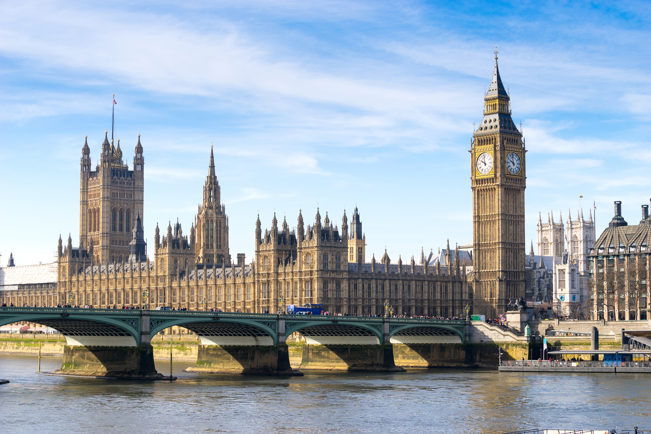 Big Ben and Westminster abbey, London, England in 2015.